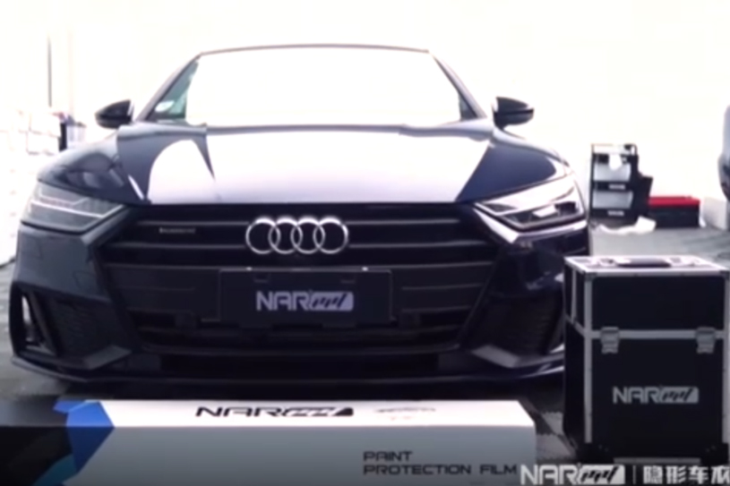 奧迪A7施工納爾PPF隱形車衣，氣場(chǎng)不是一般的強(qiáng)